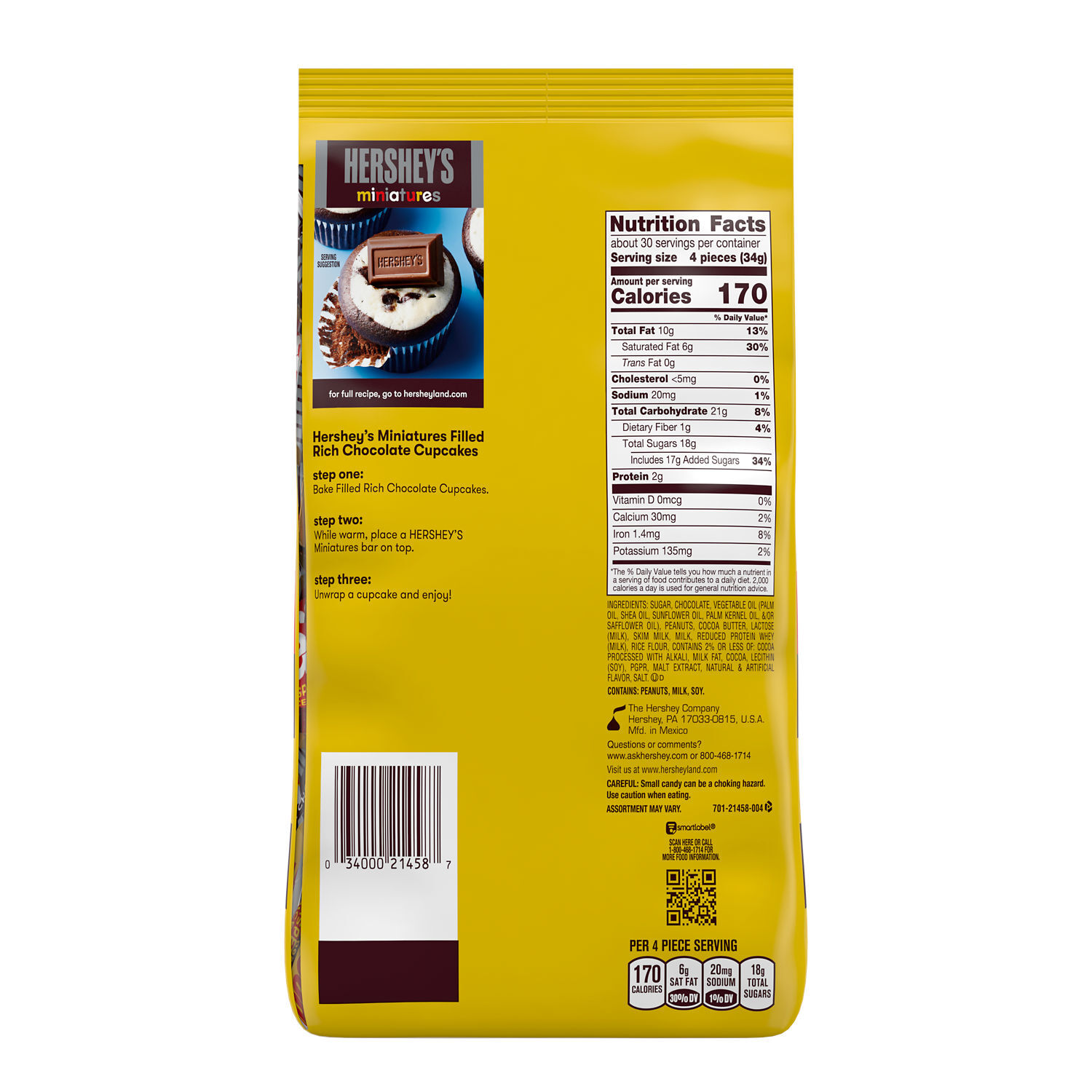 HERSHEY’S Miniatures Assorted Chocolate Candy Party Pack, 35.9 oz - THE HERSHEY COMPANY